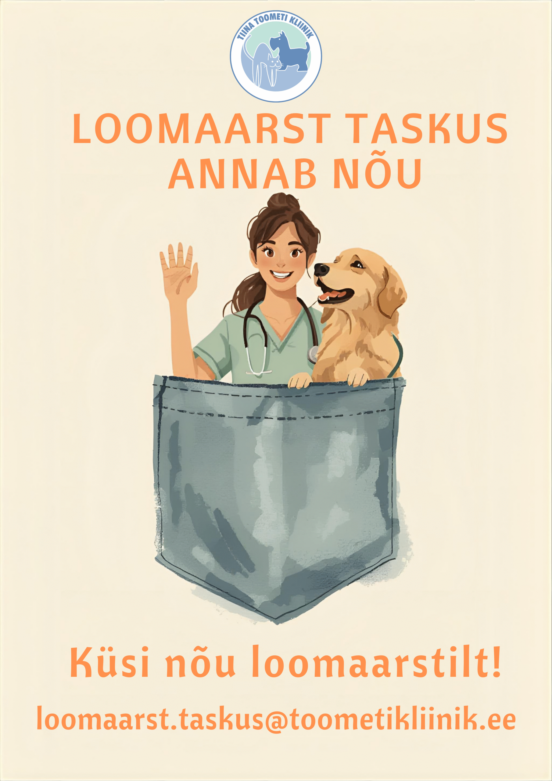 The post Alustame pilootprojektiga “Loomaarst taskus annab nõu” 23.märts 2026a. appeared first on Tiina Toometi Loomakliinik.